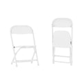 Kids White Plastic Folding Chair, PK2