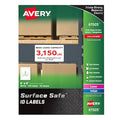 Multiple Purpose Labels, 6 in Label W, 4 in Label H, 50 Labels per Sheet White