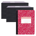 Case of Assorted Color Comp Notebooks, W Ruled, 100 sht, 15 lb White Paper, 9.75"x7.75", Hard Cover, PK24