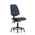 Desk Chair No Arms, 18" to 23" Height, Vinyl, Imperial Blue