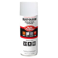 Spray Paint, White, Flat, Solvent, 12 oz