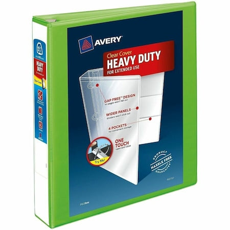 Heavy-Duty View 3 Ring Binder, 1.5 in