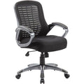 Chair, Black Back, 25 in W 29" L 41" H, Loop, Mesh Seat