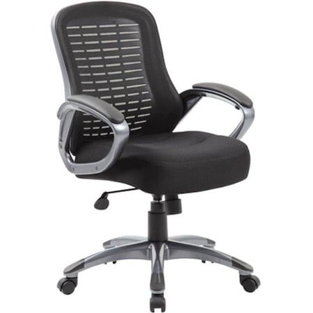 Chair, Black Back, 25 in W 29" L 41" H, Loop, Mesh Seat