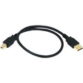 Standard USB Cable, Black, 18in L