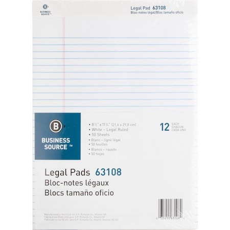 Writing Pad, Top, White, PK12
