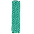 18 in L Dust Mop, Hook-and-Loop Connection, Pad End, Green, Microfiber, FGQ41200GR00
