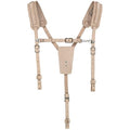 Tool Suspenders, Leather Suspenders, Light Brown, Leather