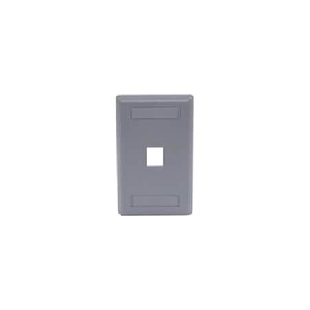 Hubbell IFP11 Single Gang Faceplate - 1 x Socket(s) - 1-gang - Gray