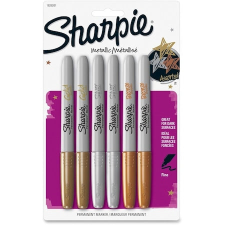 Permanent Marker, Capped, Single Tip, PK6
