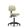 Rutledge Vin Stool with Back-Med Bench Height with Stat Glides in Adobe White Trailblazer Vin