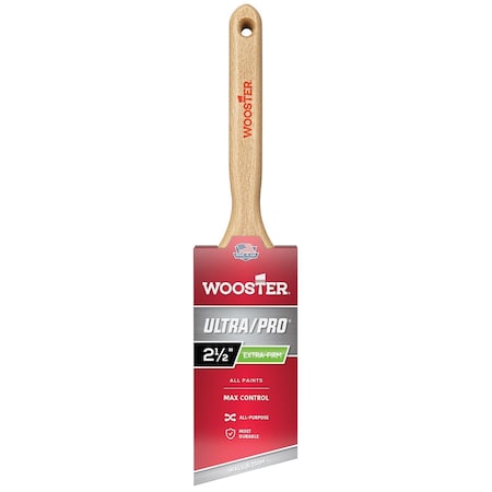 2-1/2" Angle Sash Extra Firm, Nylon Bristle, Paint Brush, Wood Handle