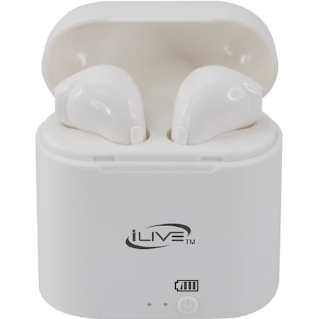 BT TRULY WIRE-FREE EARBUDS WHITE BUILT-IN MICROPHONE