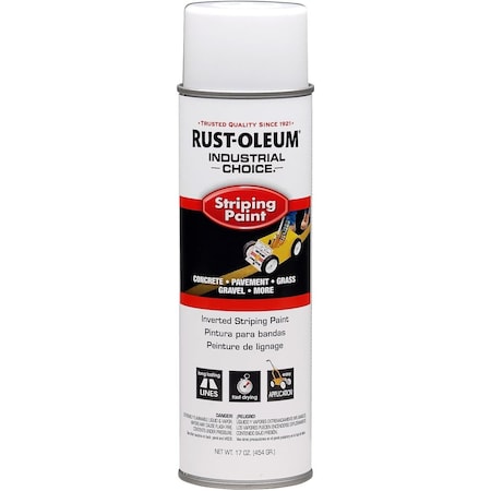 Industrial Choice Striping Paint, 18 oz, White, Solvent -Based