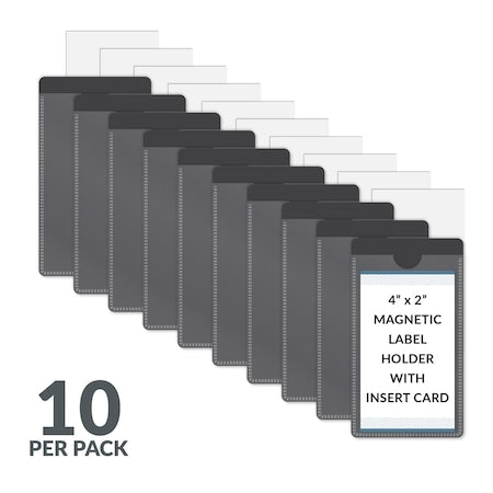 Label Holder, Polypropylene, 4 in H