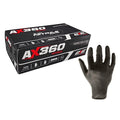 NTG-05, Disposable Gloves, 5 mil Palm, Nitrile, Powder-Free, M, 100 PK, Black