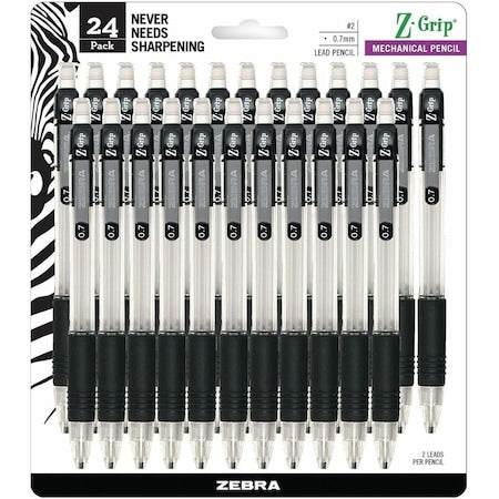 Z-Grip Mechanical Pencil 0.7mm Black 24pk