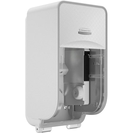 Toilet Paper Dispenser, Coreless, Vertical Double Roll, Plastic, White