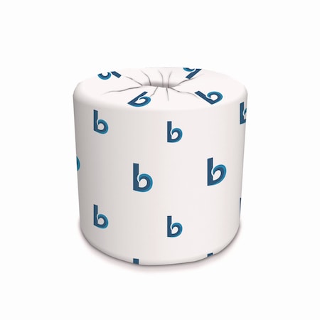 Toilet Paper, 2 Ply, 4 1/2 x 3 in Sheets, 500 Sheets/Roll, White, 96PK