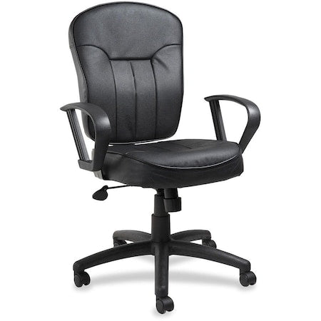 Leather Task Chair, Loop, Black