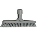 1 3/8 in W Swivel Corner Brush Head, Stiff, 56 in L Handle, 8 5/8 in L Brush, Gray, Not Applicable
