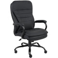 Heavy Duty Double Plush Chair, Black Back, 33-1/2 in W 31" L 45-1/2" H, Fixed