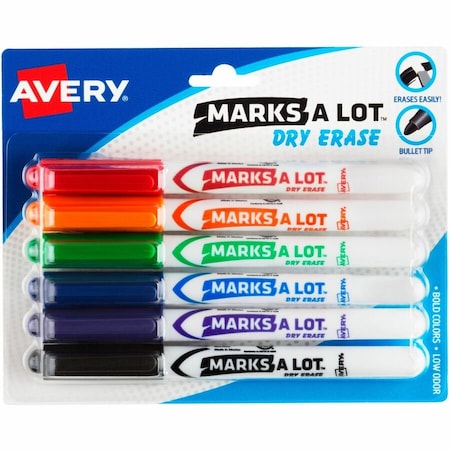 Marks A Lot Pen-Style Dry Erase Mar, PK6