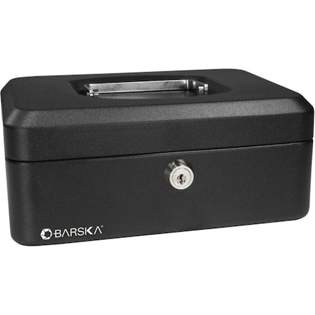 CashBox,Black,Steel,3-1/2inH,8inW