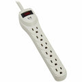 Outlet Strip, Industrial, 6 5-15R, 5-15P, 4 ft., Light Gray