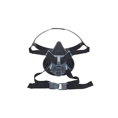 Half Mask Respirator, Advantage 420 Assembly, Bayonet, Silicone, Black, Size M