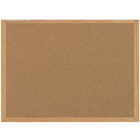 MasterVision Earth Series Self-Healing Cork Bulletin Board, Wall Mount, 36x48", Wood Frame