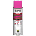 Construction Marking Paint, 17 oz., Fluorescent Pink, Water -Based
