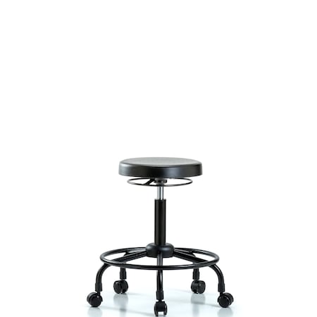 Polyurethane Stool - Medium Bench Height with Round Tube Base and Casters