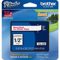 Label/Ribbon Cartridge, White, Gloss, 1/2 in W