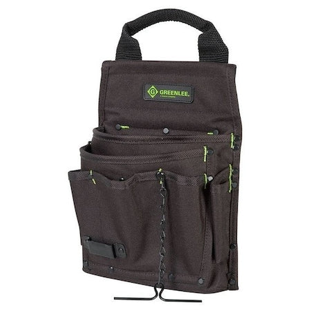 Tool Caddy, Cordura, Black, 7 Pockets