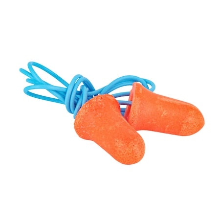 MAXIMUM Disposable Foam Ear Plugs, Bell Shape, 33 dB, Coral, 5 PK