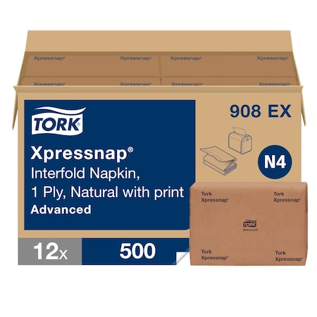 Disposable Napkins, Interfold, White, PK12