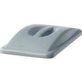 Slim Jim(R) 16 gal, 23 gal Trash Can Lid, Dome Gray, Polypropylene, 0 Openings 11 1/4 in W/Dia