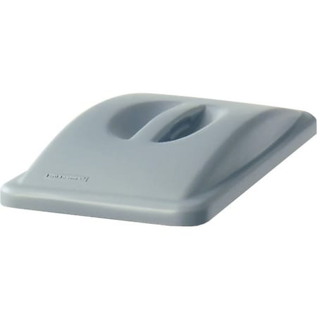Slim Jim(R) 16 gal, 23 gal Trash Can Lid, Dome Gray, Polypropylene, 0 Openings 11 1/4 in W/Dia
