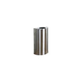 Half Round 12 gal Half-Round Indoor Metal Can, Stainless Steel, None, Stainless Steel