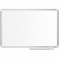Planning Board, Steel, 24 in, 36 in, Aluminum Frame, White, Gloss