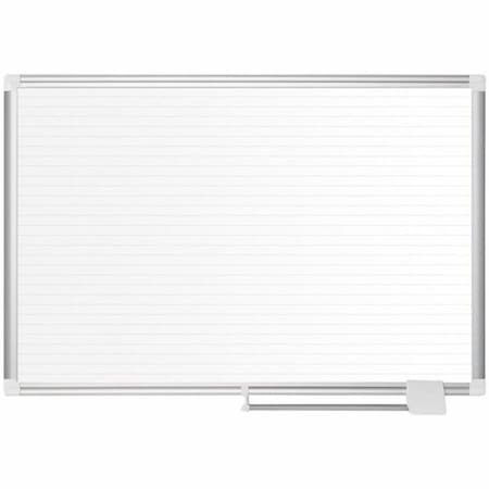 Planning Board, Steel, 24 in, 36 in, Aluminum Frame, White, Gloss