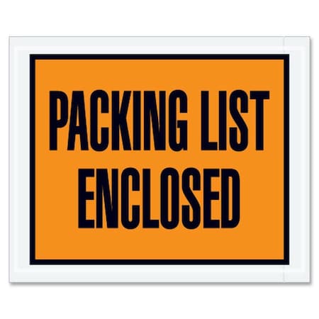Packing List Envelopes, Orange, PK1000