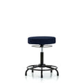 Rutledge Fab Stool without Back-Medium Bench Height with RT BaseandStat Glides in Navy Fab