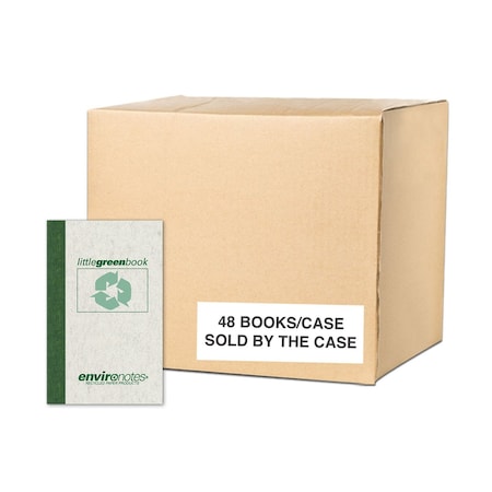 Case of Memo Books, 60 sheets of 15 lb Smooth White Paper, 5"x3", Narrow Ruled, Grey Kraft Cover, PK48