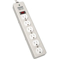 Power Strip, Surge, 5-15R, 5-15P, 6 ft., Light Gray