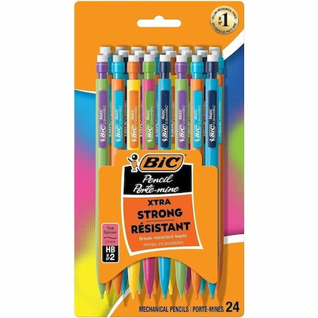 Mechanical Pencil, 0.9mm, Asst Barrel, PK24