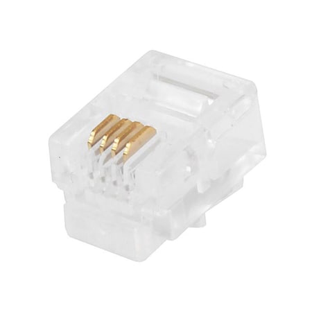 Plug, Modular, RJ11,6P4C, Solid, PK50