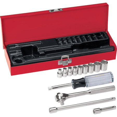 1/4" Drive Socket Wrench Set, 13 pcs