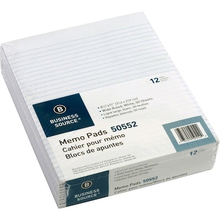 Writing Pad, Top, White, PK12